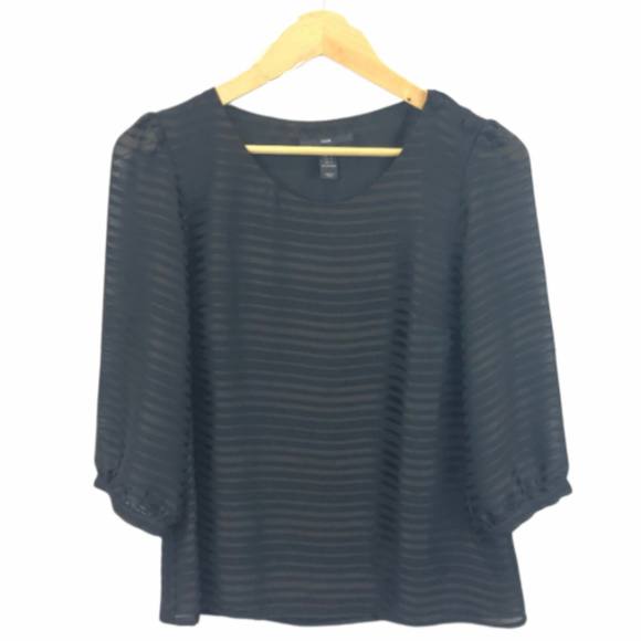 H&M Tops - H&M Black Lined Blouse - 8